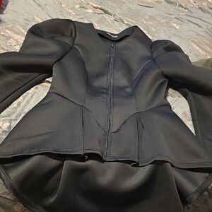 Elegant Black Peplum Jacket